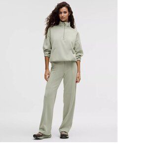 Lululemon Softstreme Half-Zip Long Oversized  Sz  M  Fog Green